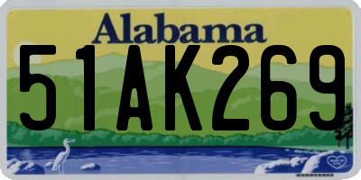 AL license plate 51AK269
