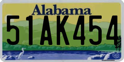 AL license plate 51AK454