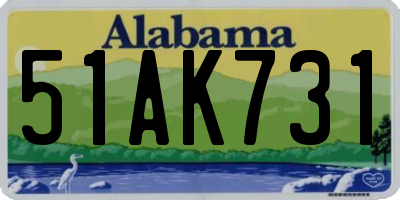 AL license plate 51AK731