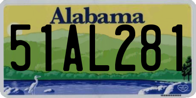 AL license plate 51AL281