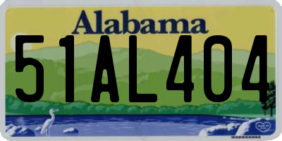 AL license plate 51AL404