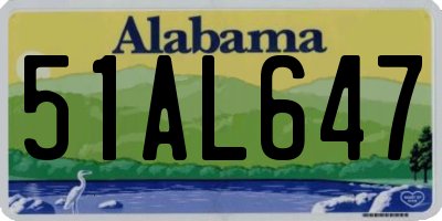AL license plate 51AL647