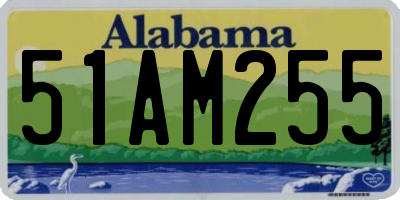 AL license plate 51AM255