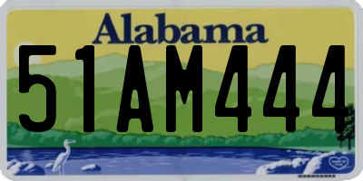 AL license plate 51AM444