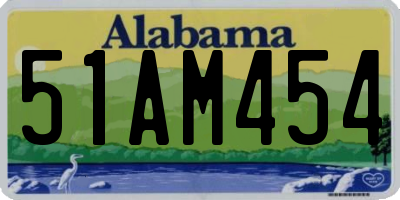 AL license plate 51AM454
