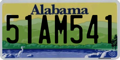 AL license plate 51AM541