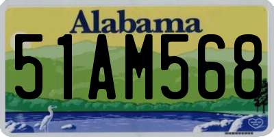 AL license plate 51AM568