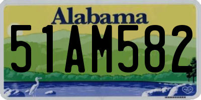AL license plate 51AM582