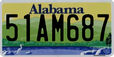 AL license plate 51AM687