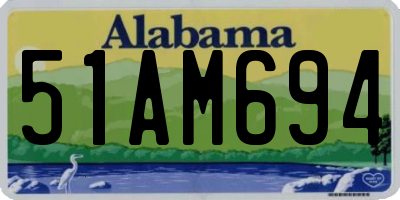 AL license plate 51AM694