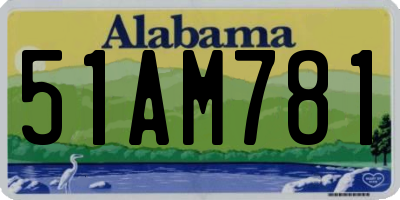 AL license plate 51AM781
