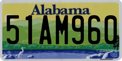AL license plate 51AM960