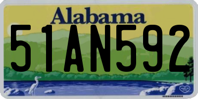 AL license plate 51AN592