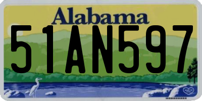 AL license plate 51AN597