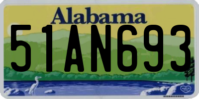 AL license plate 51AN693