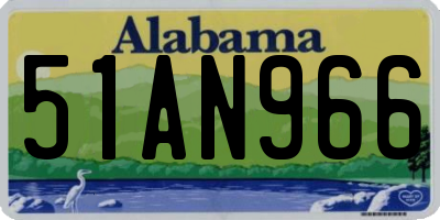 AL license plate 51AN966
