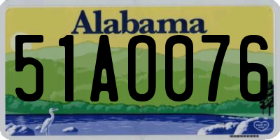 AL license plate 51AO076