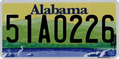 AL license plate 51AO226