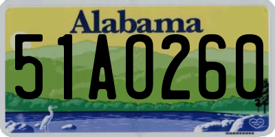 AL license plate 51AO260
