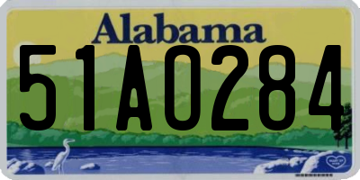 AL license plate 51AO284