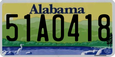AL license plate 51AO418