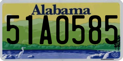 AL license plate 51AO585