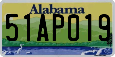 AL license plate 51AP019