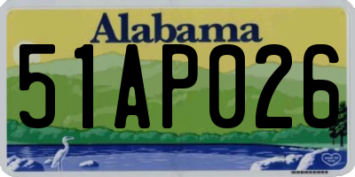 AL license plate 51AP026