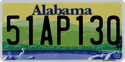 AL license plate 51AP130