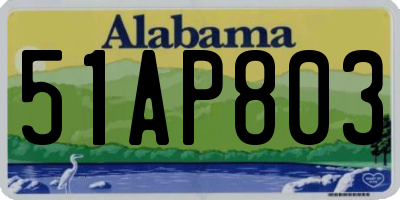 AL license plate 51AP803