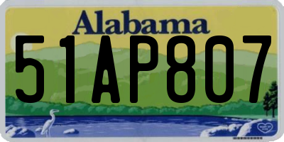 AL license plate 51AP807