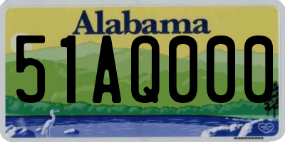 AL license plate 51AQ000