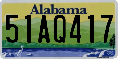 AL license plate 51AQ417