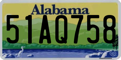 AL license plate 51AQ758