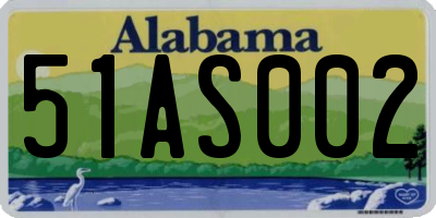 AL license plate 51AS002