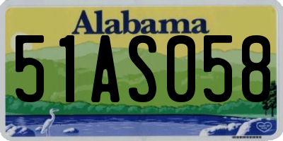 AL license plate 51AS058