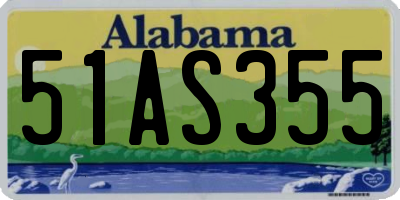 AL license plate 51AS355