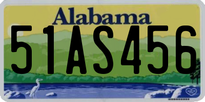 AL license plate 51AS456