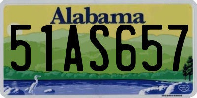 AL license plate 51AS657