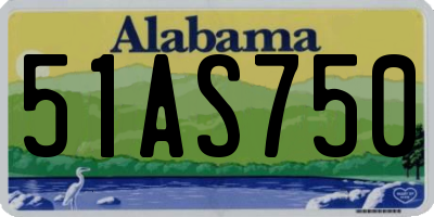 AL license plate 51AS750