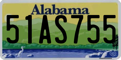 AL license plate 51AS755