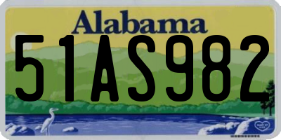 AL license plate 51AS982