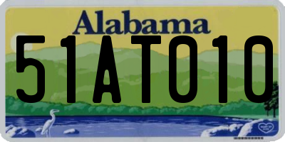 AL license plate 51AT010