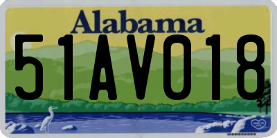 AL license plate 51AV018
