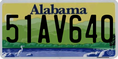 AL license plate 51AV640
