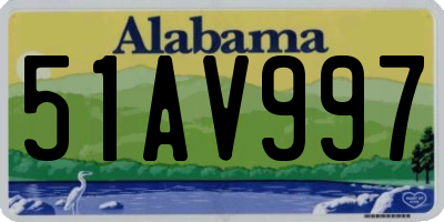 AL license plate 51AV997