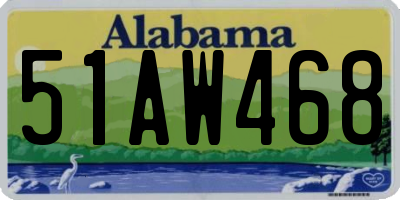 AL license plate 51AW468