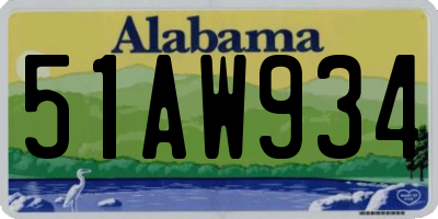 AL license plate 51AW934