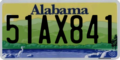AL license plate 51AX841