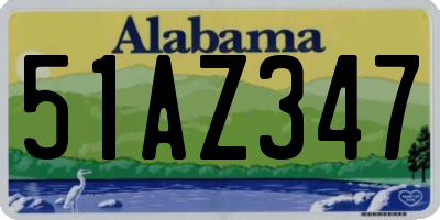 AL license plate 51AZ347